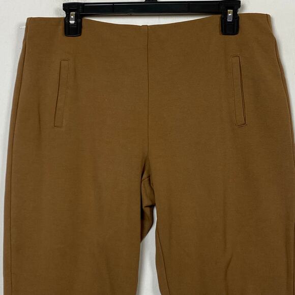 Chico’s Juliet Ponte Brown Ankle Pants Size 8 - Picture 2 of 6